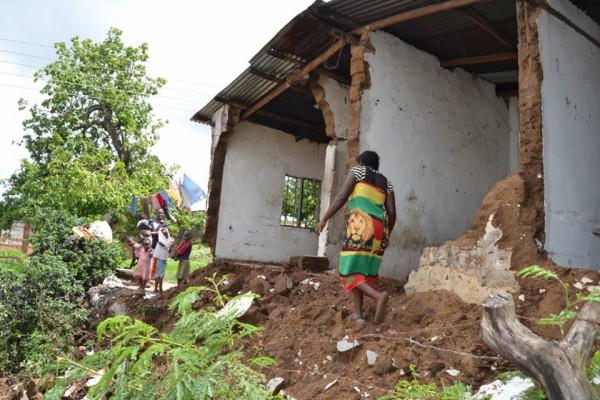 Malawi flood damage