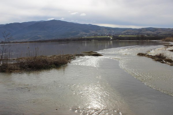 STIP, MACEDONIA - FEBRUARY 02: Flooded area is seen following heavy rains in Stip, Macedonia on February 02, 2015. Due to flooding, eastern Macedonia declared as a state of emergency. Photo: AA