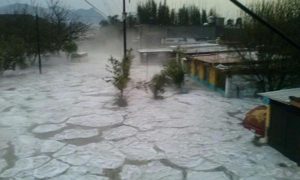 Hail and floods Ixtaczoquitlan, Veracruz, Mexico. Photo: Government of Veracruz