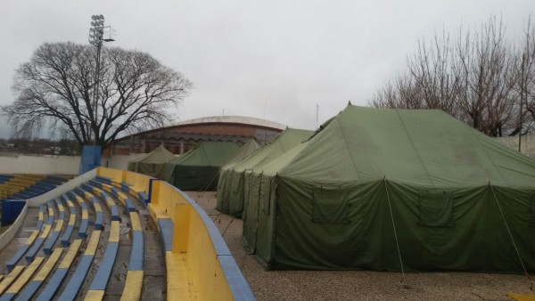 One of the camps set up for the 4,000 evacuated after floods in Uruguay. Photo: SINAE
