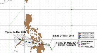 Third Tropical Depression of 2014 approaches Philippines