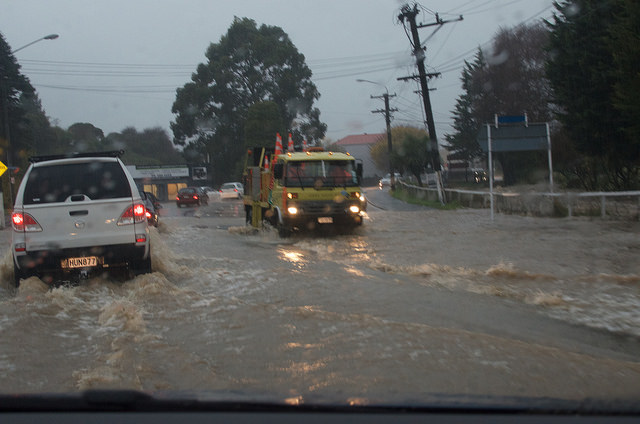 Floods in Dunedin, New Zealand,  03 June 2015. Photo: Jon Sullivan, licensed under Creative Commons