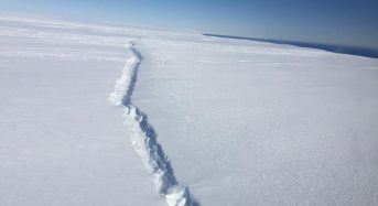West Antarctic Ice Shelf Breaking Up From the Inside Out